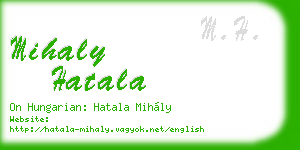 mihaly hatala business card